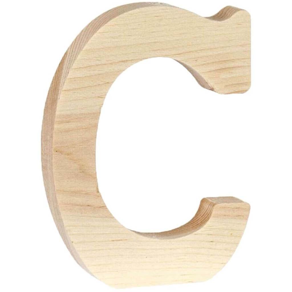 Wood Letter C 5in