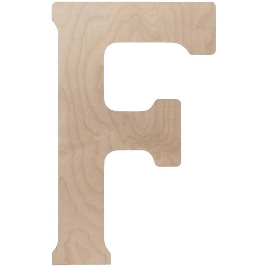 Wood Letter F 18in