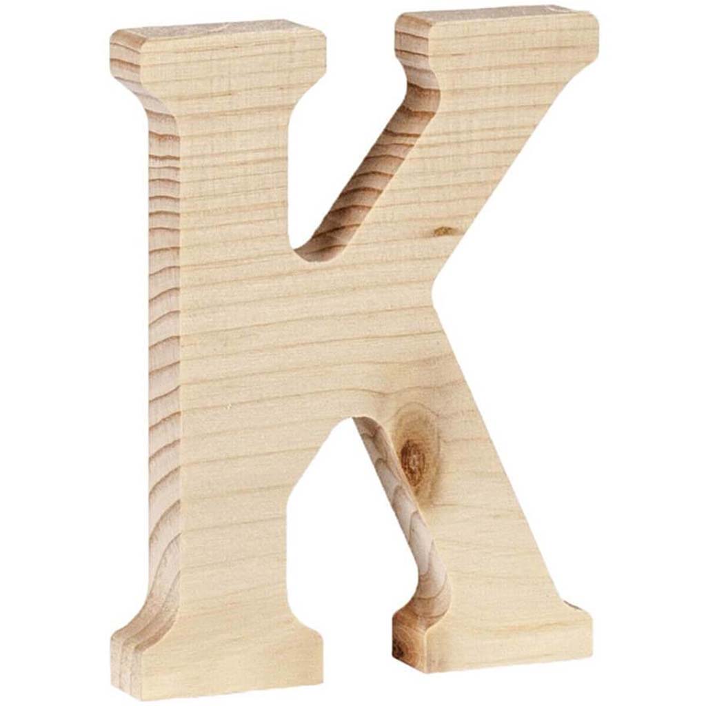 Wood Letter K 5in