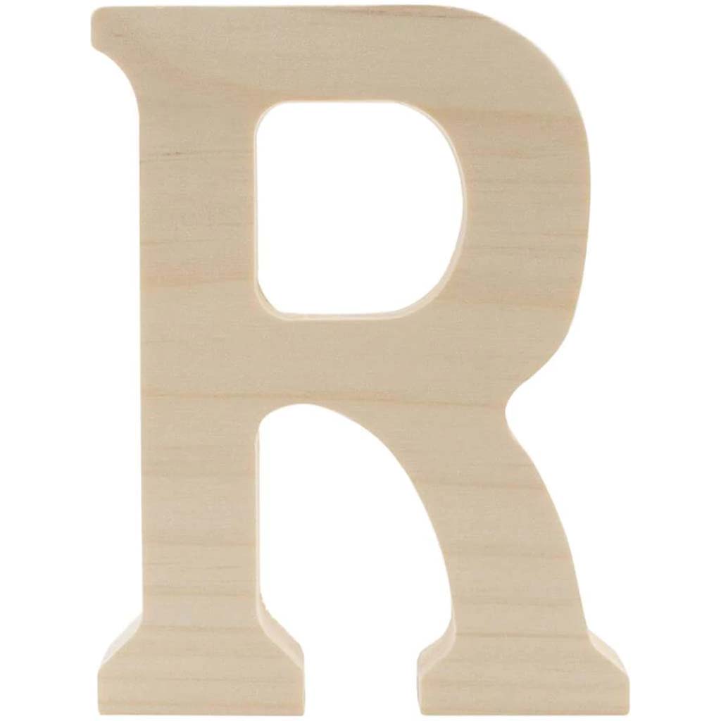 Wood Letter R 5in