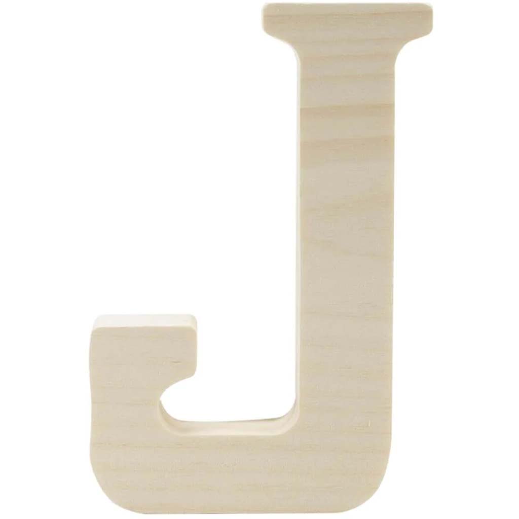 Wood Letter J 5in