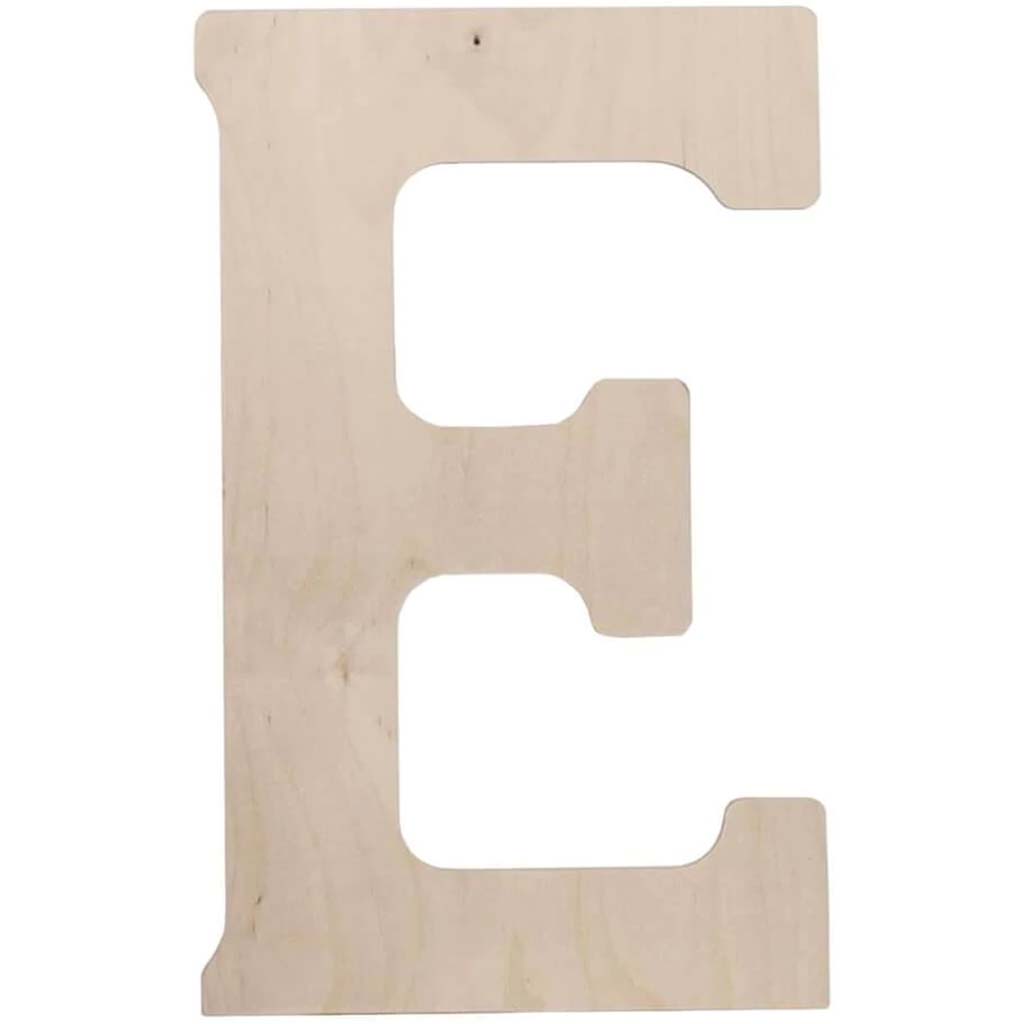 Wood Letter E 18in
