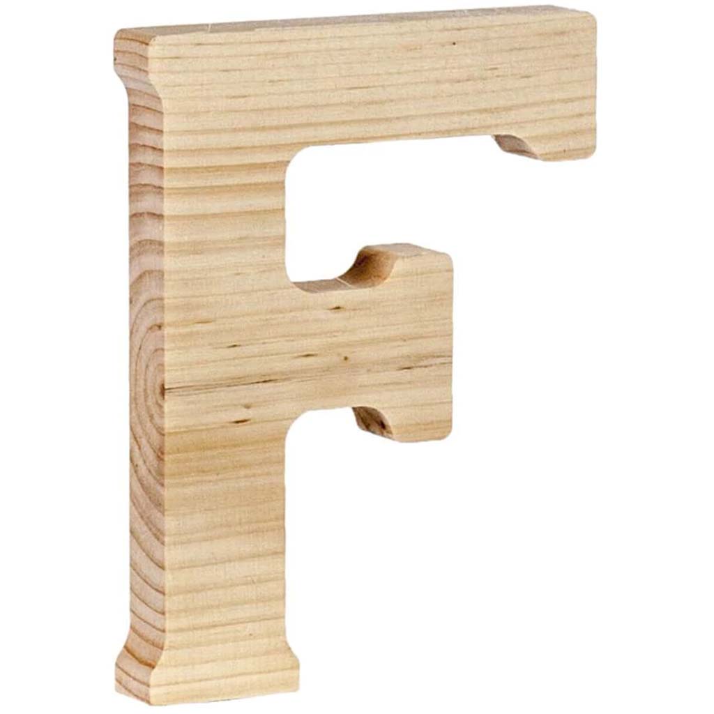 Wood Letter F 5in