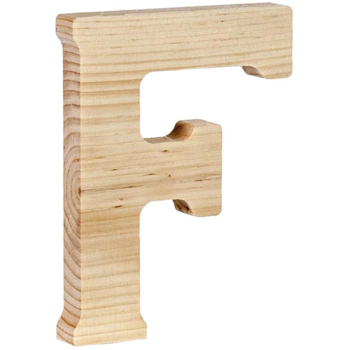 Wood Letter F 5in