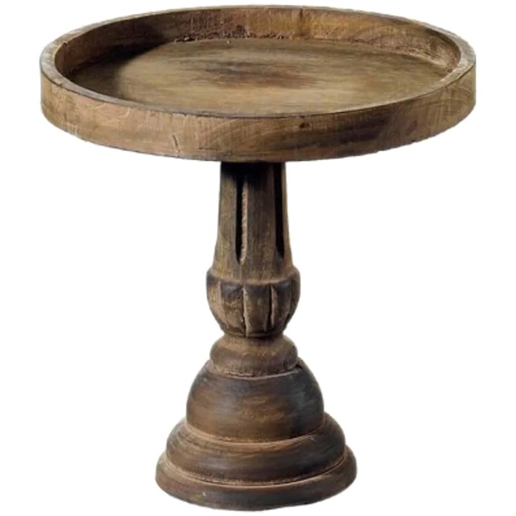 11.7H11.8&quot;D Footed Wood 