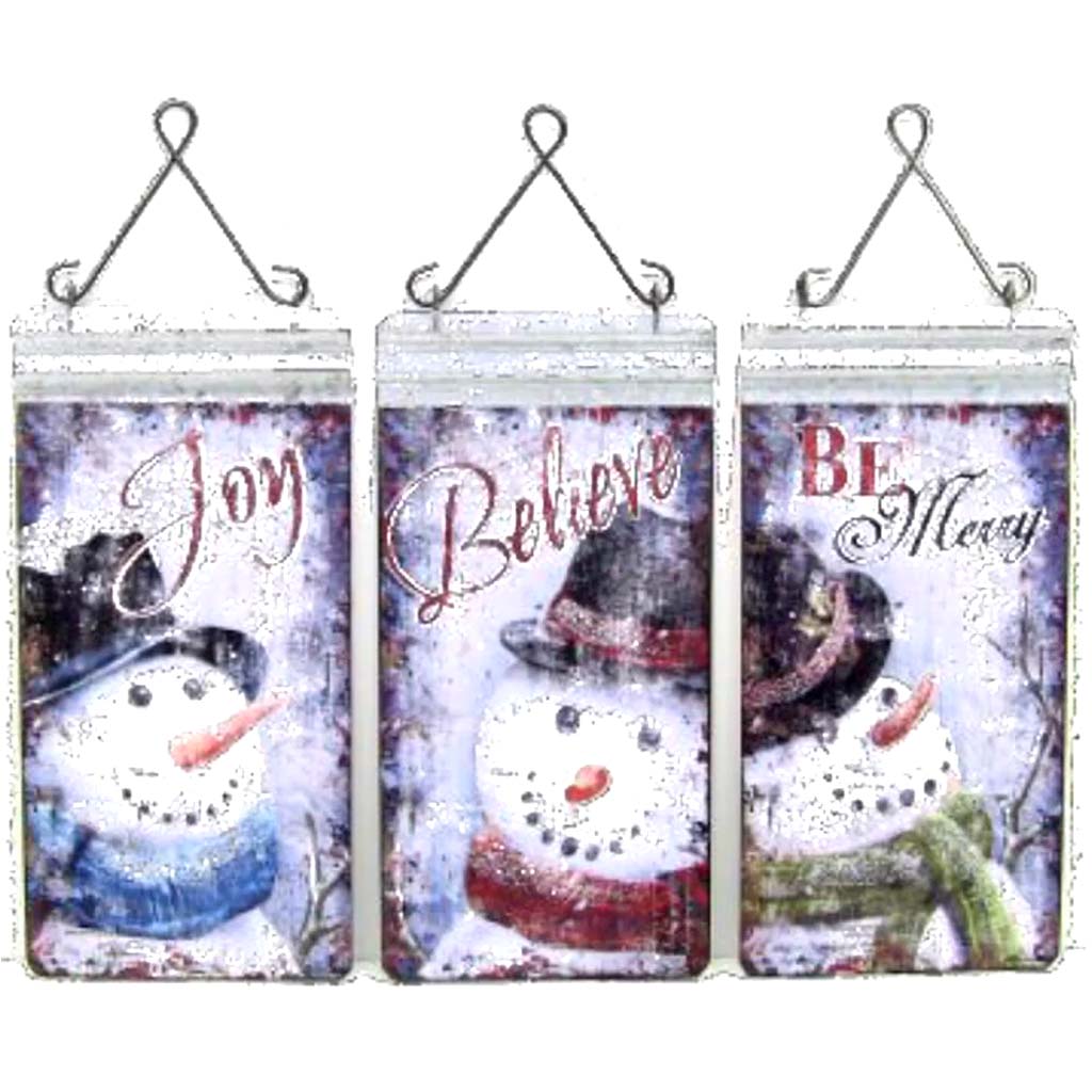 Snowman Metal Wall Hanging Décor 