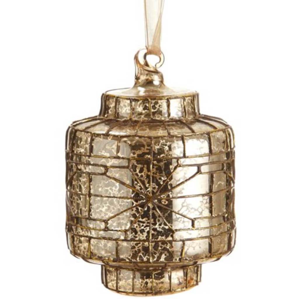 Mercury Glass Lantern Ornament 