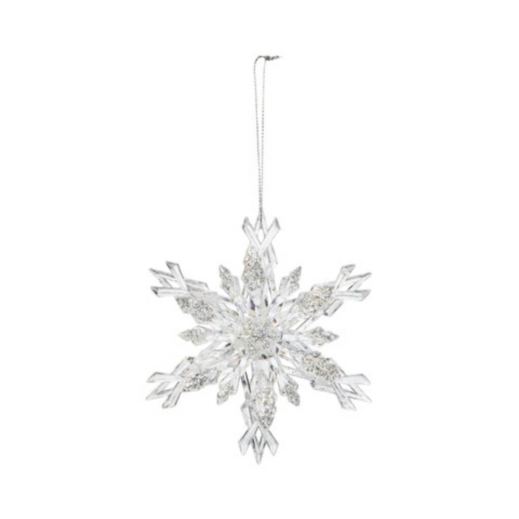Snowflake Ornament with Glitter 