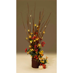 Lighted Branches Brown 20 LED Amber Lights 17 inches