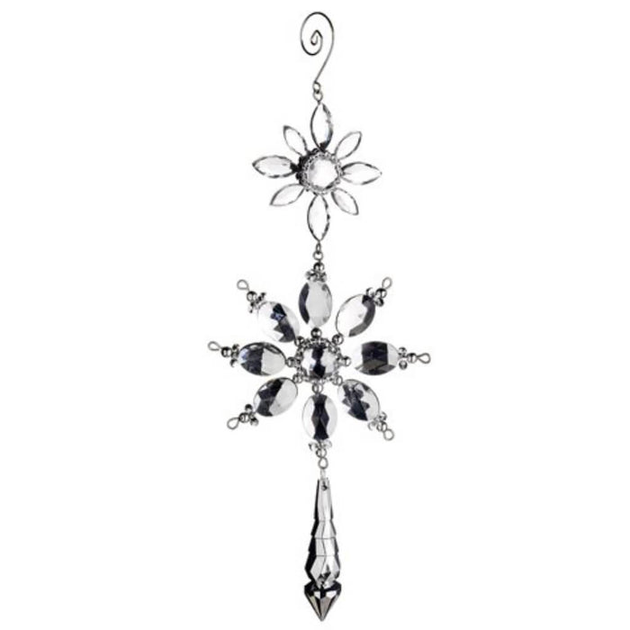 Rhinestone Snowflake Drop Ornament 
