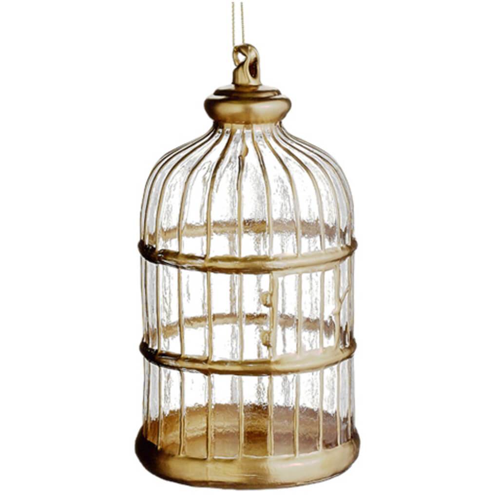 Glass Birdcage Ornament 
