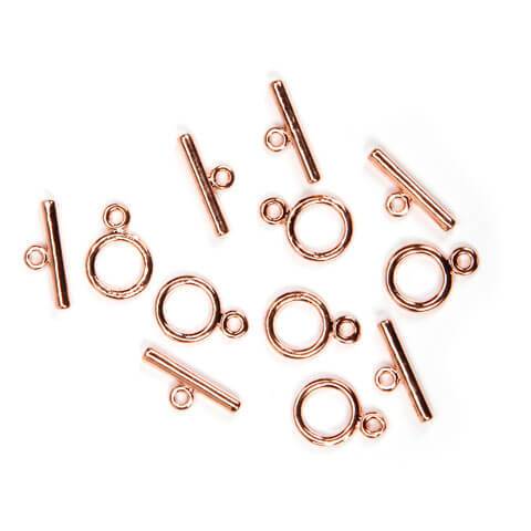 Toggle Clasps Rose Gold Small 6 pieces 