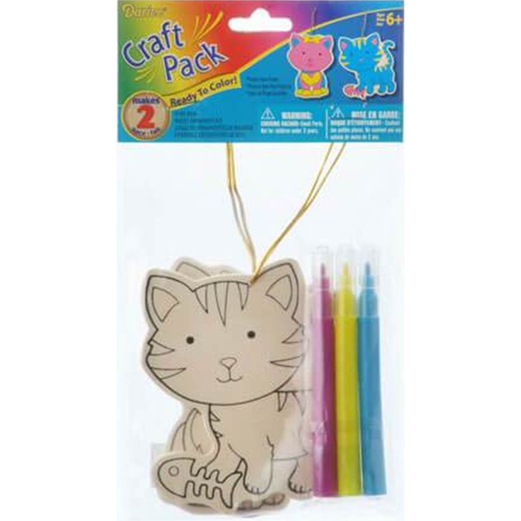 Wood Ornament Kit Cat 