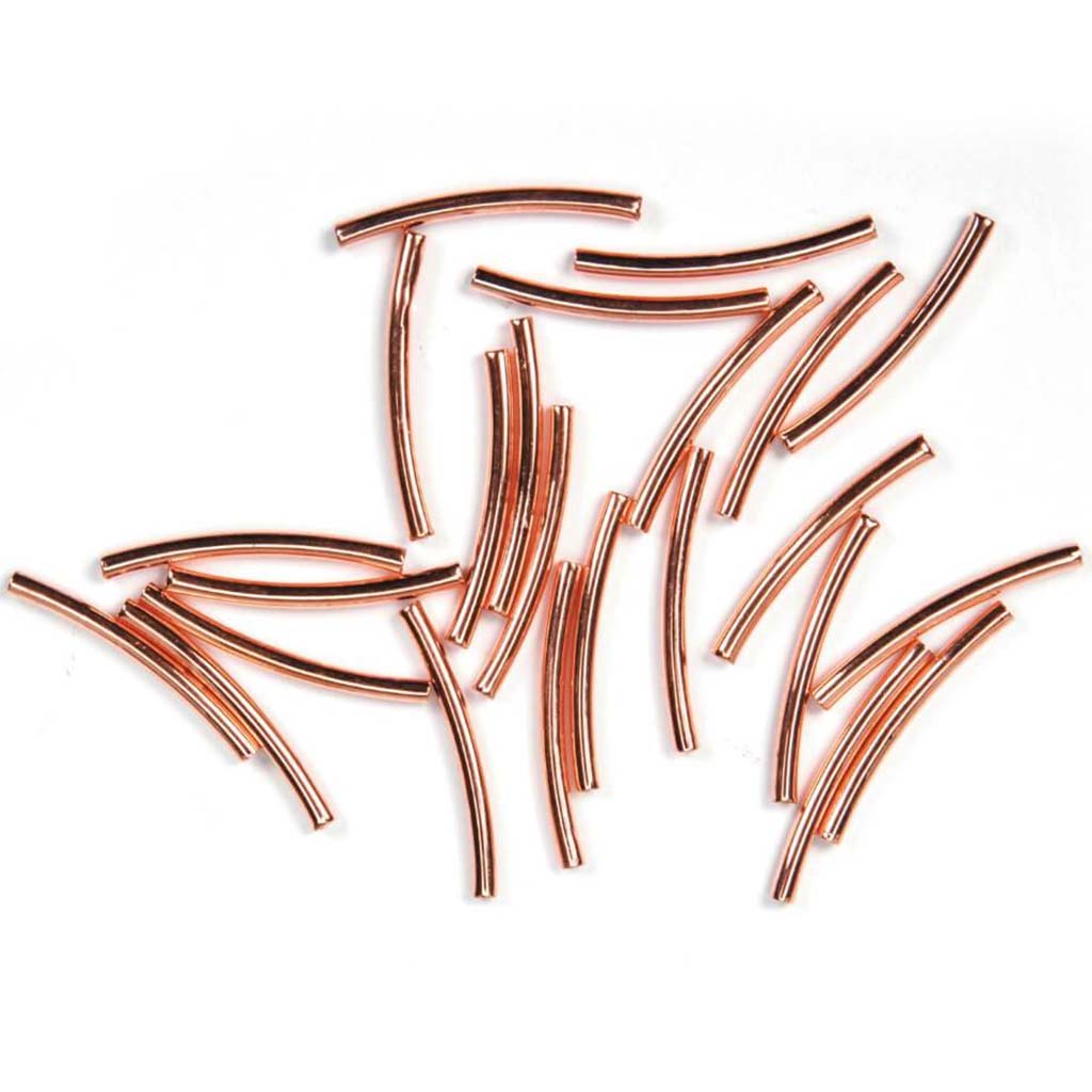 CURVED TUBE ROSE GOLD 2X25MM 