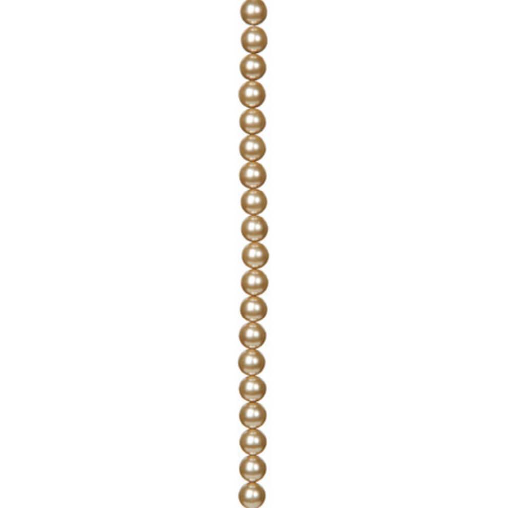 GLASS PEARL STRAND BRONZE 10MM 7IN 