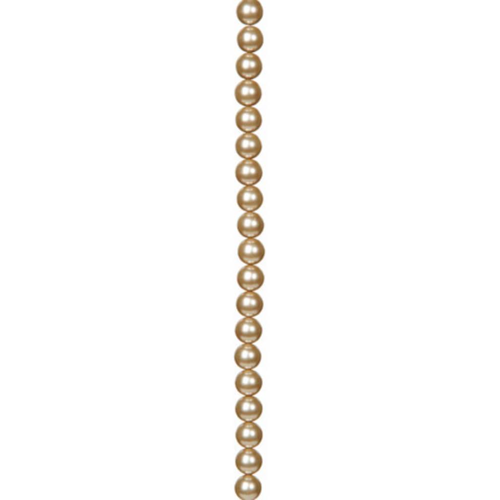 GLASS PEARL STRAND BRONZE 10MM 7IN 