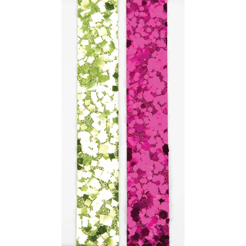 SEQUINS TAPE FUCHSIA/LIME 2PC 