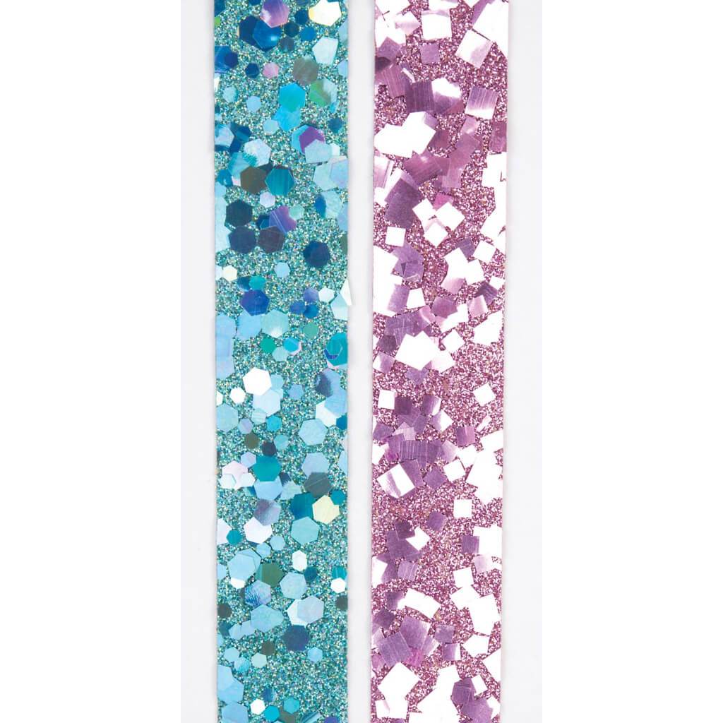 SEQUINS TAPE BRIGHT AQUA/PINK 2PC 