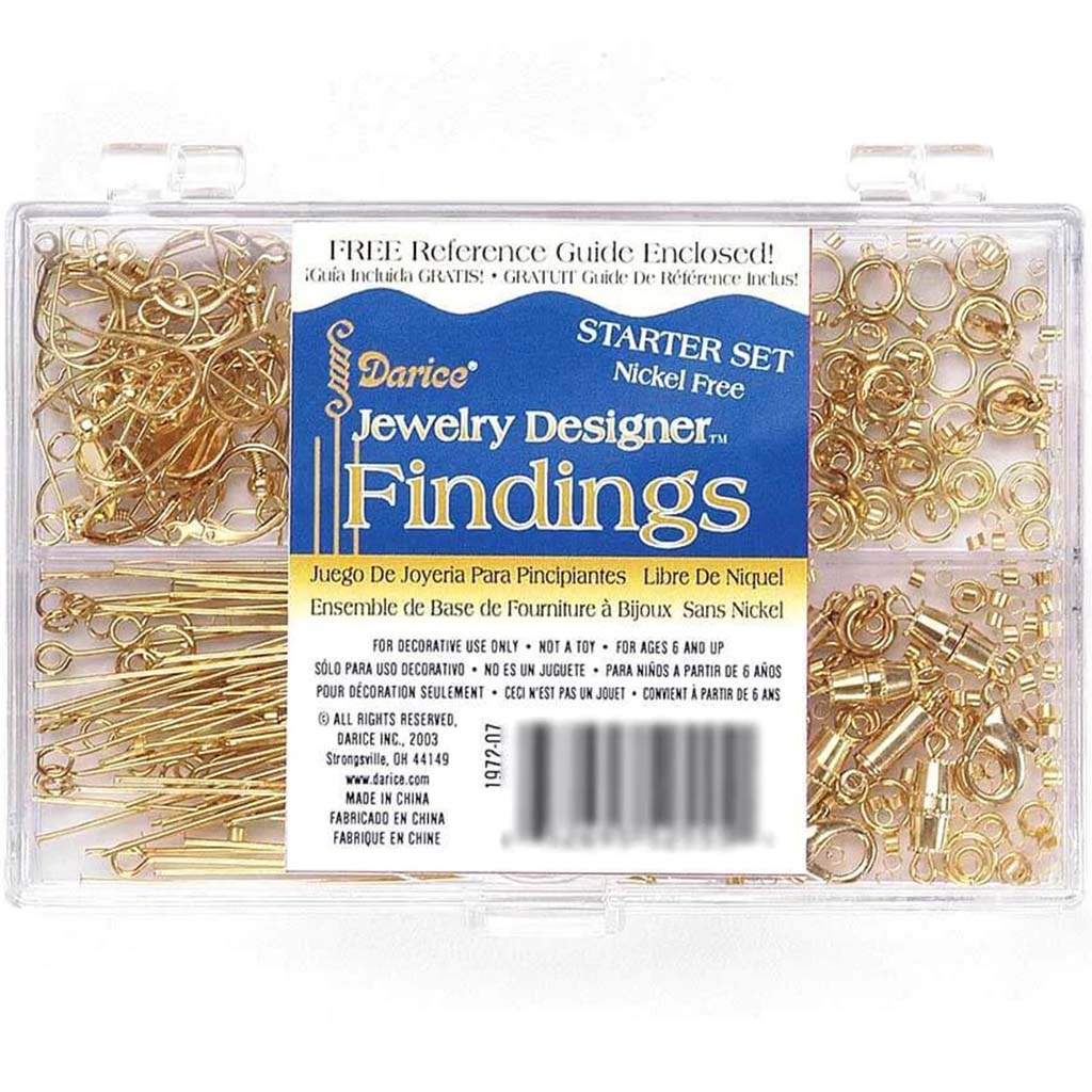 Findings Starter Kit in Caddy Nickel Free Gold