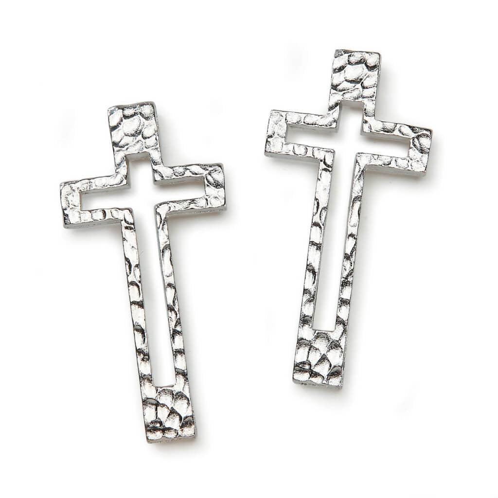 CHARM CROSS FRAME SILVER 9/16IN 