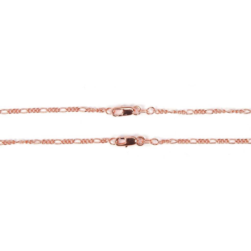 CHAIN FIGARO ROSE GOLD 2X18IN 