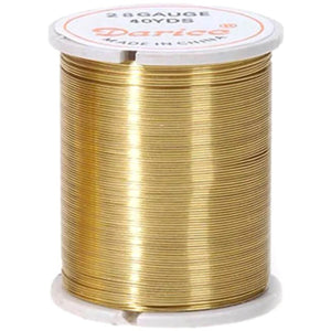 Beading Wire 28 Gauge Gold 