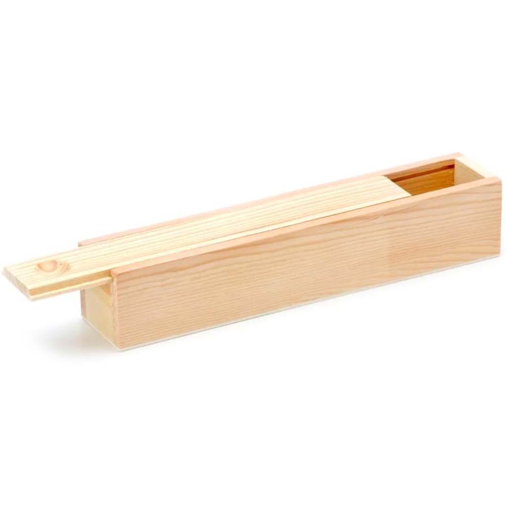 WOOD PENCIL BOX 