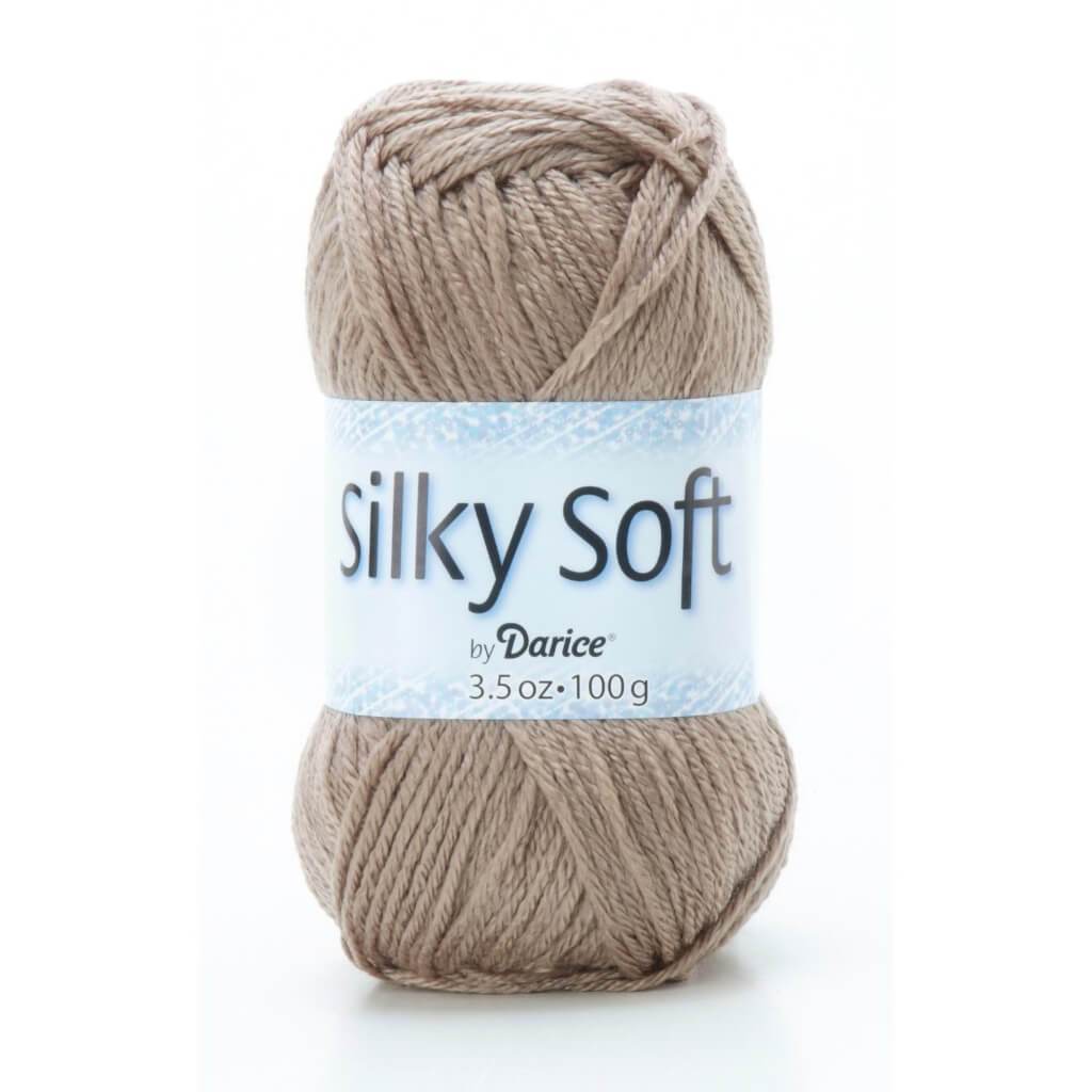 YARN SILKY SOFT TAUPE 3.5OZ 