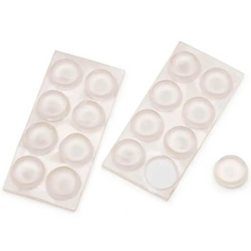 Bumpers - Rubber - Round - Clear - 16 pieces 