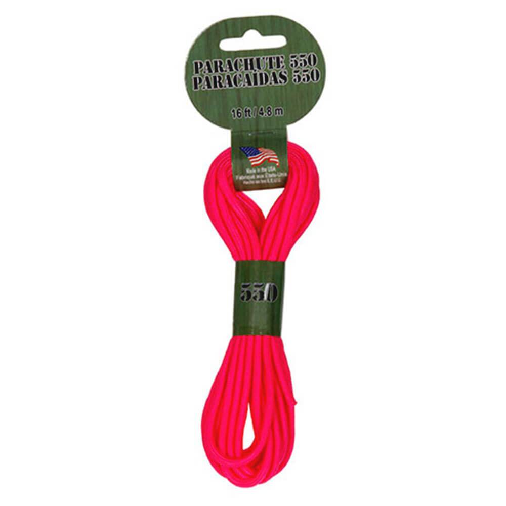 Parachute Cord 550lb Neon Pink 16 feet