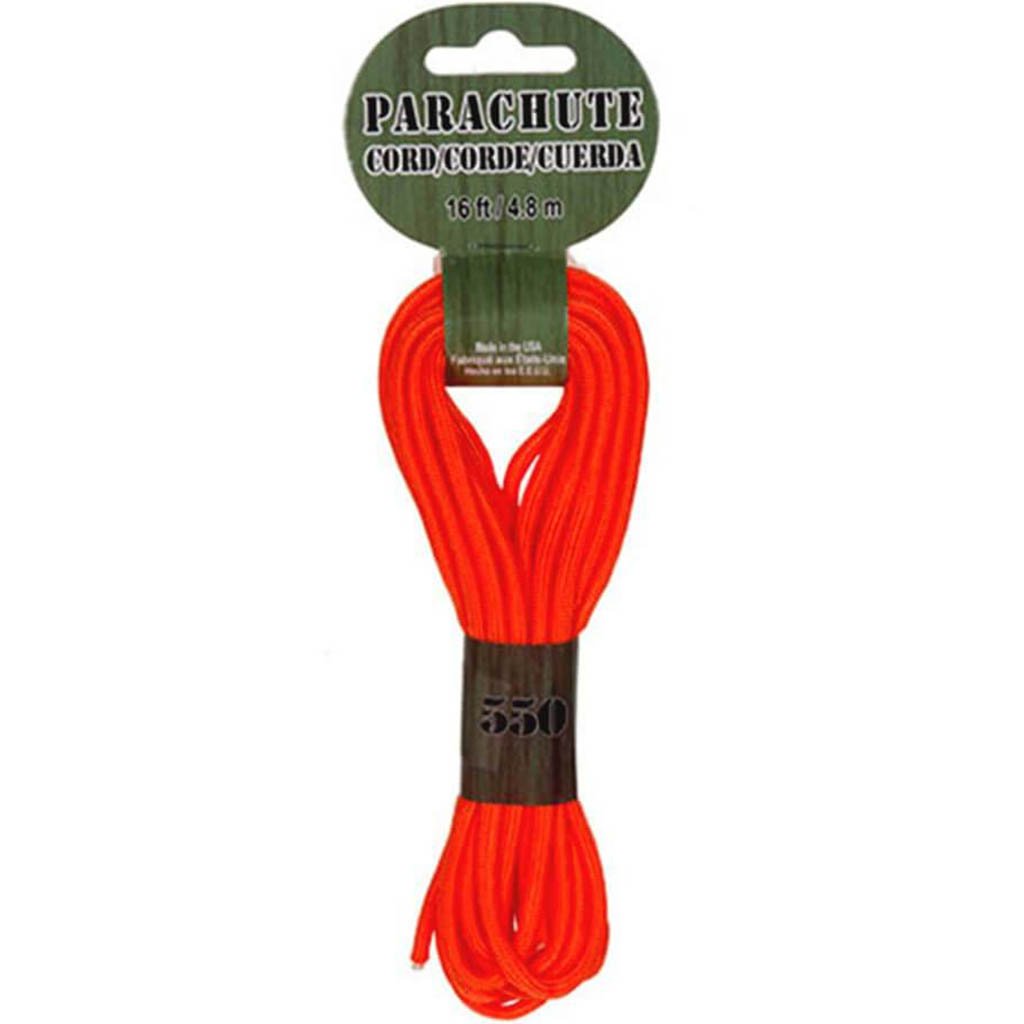 Parachute Cord 550lb Orange 16 feet 