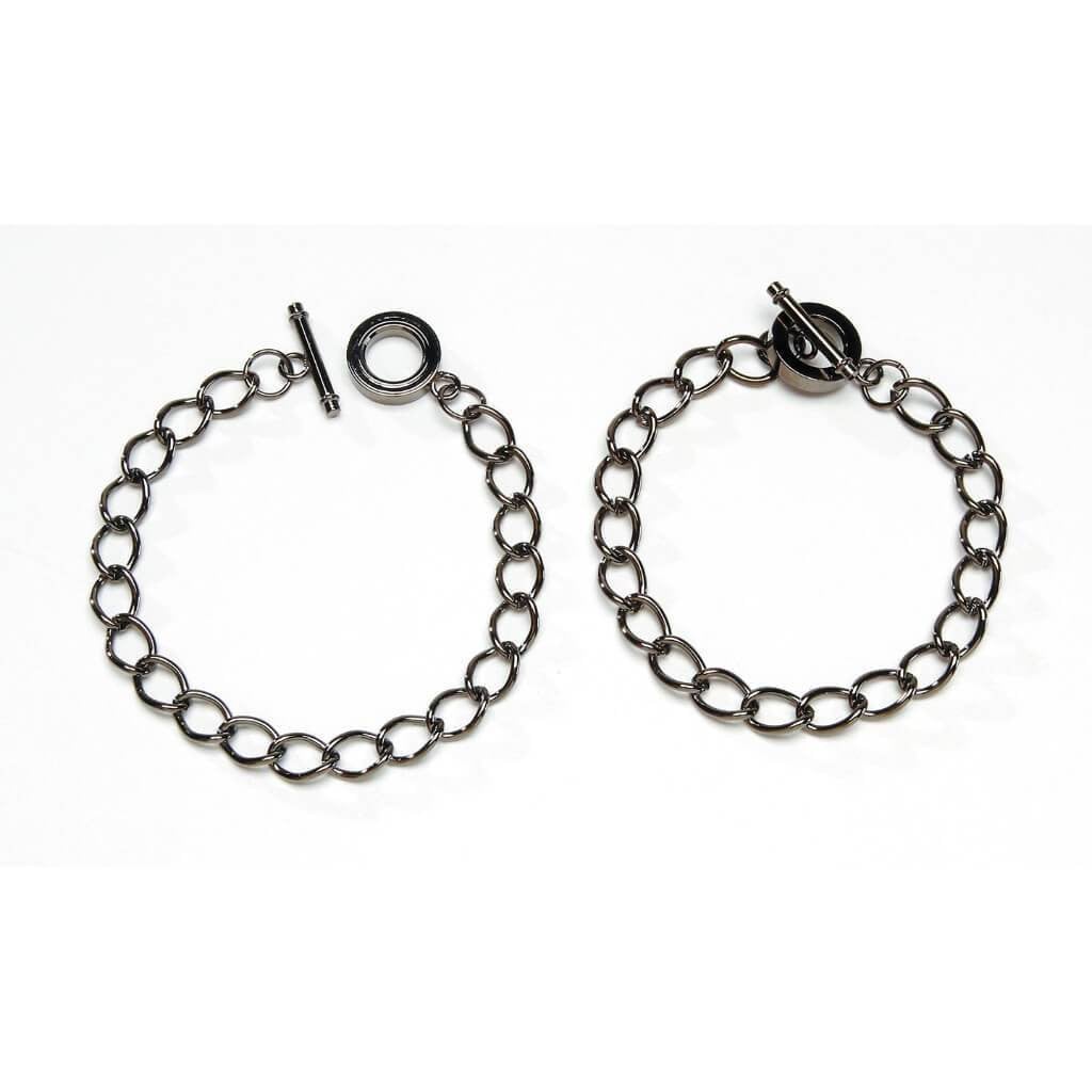 CHAIN BRACELET HEMATITE 2PCS 