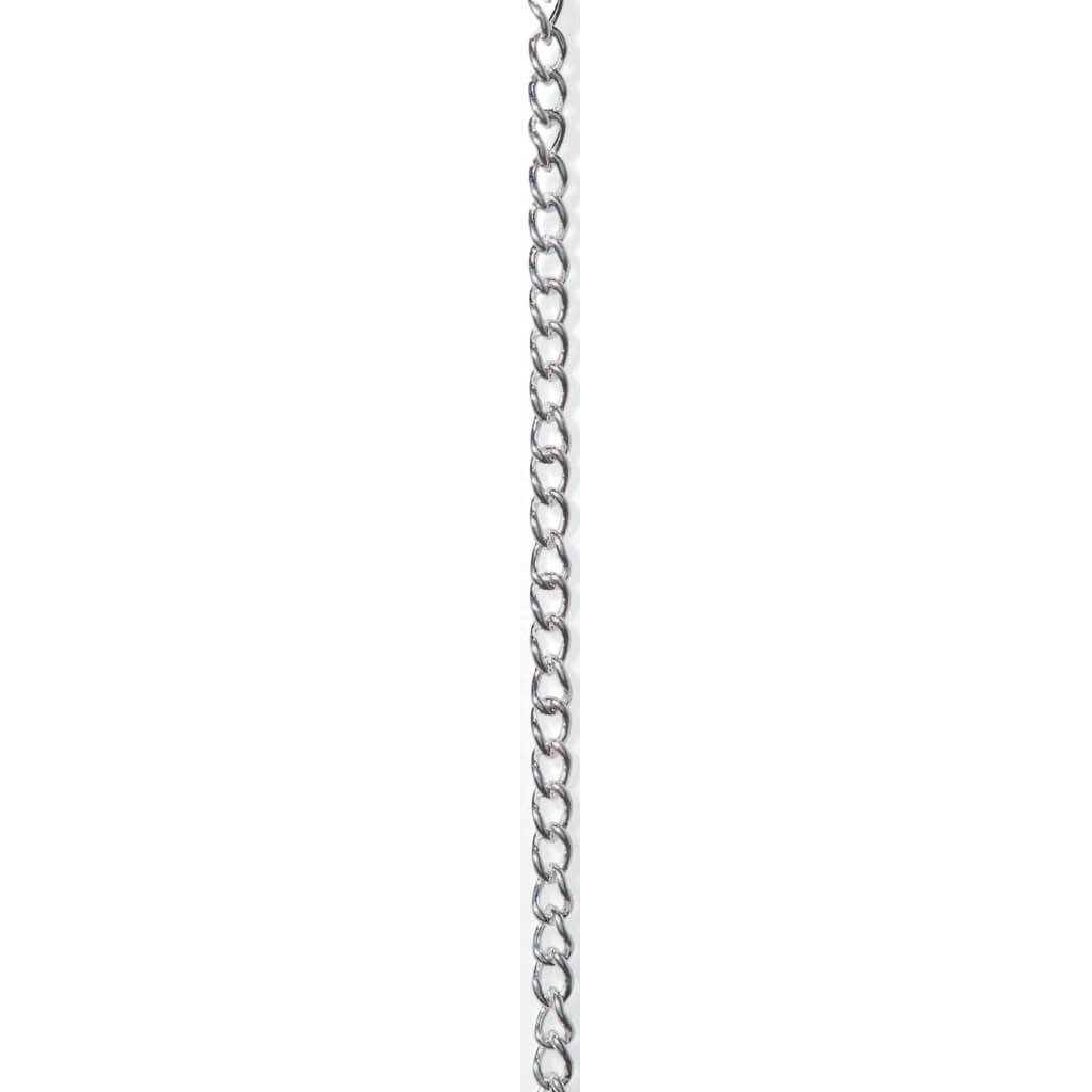 ROUND CURB CHAIN SILVER PLATED STEEL 21.81MM 