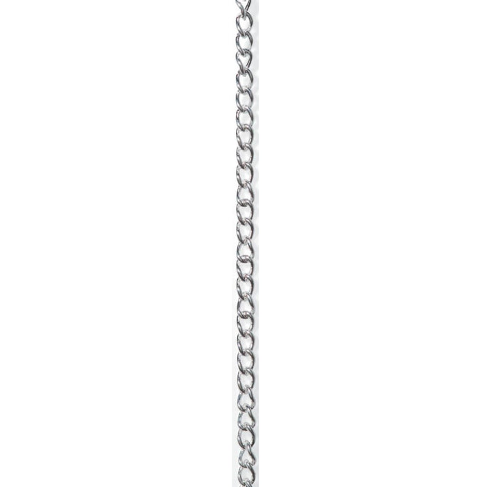 ROUND CURB CHAIN SILVER PLATED STEEL 21.81MM 