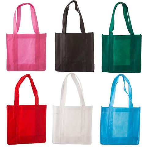 Non Woven Tote Bag Assorted Basic Colors 12.5 x 22 inches 