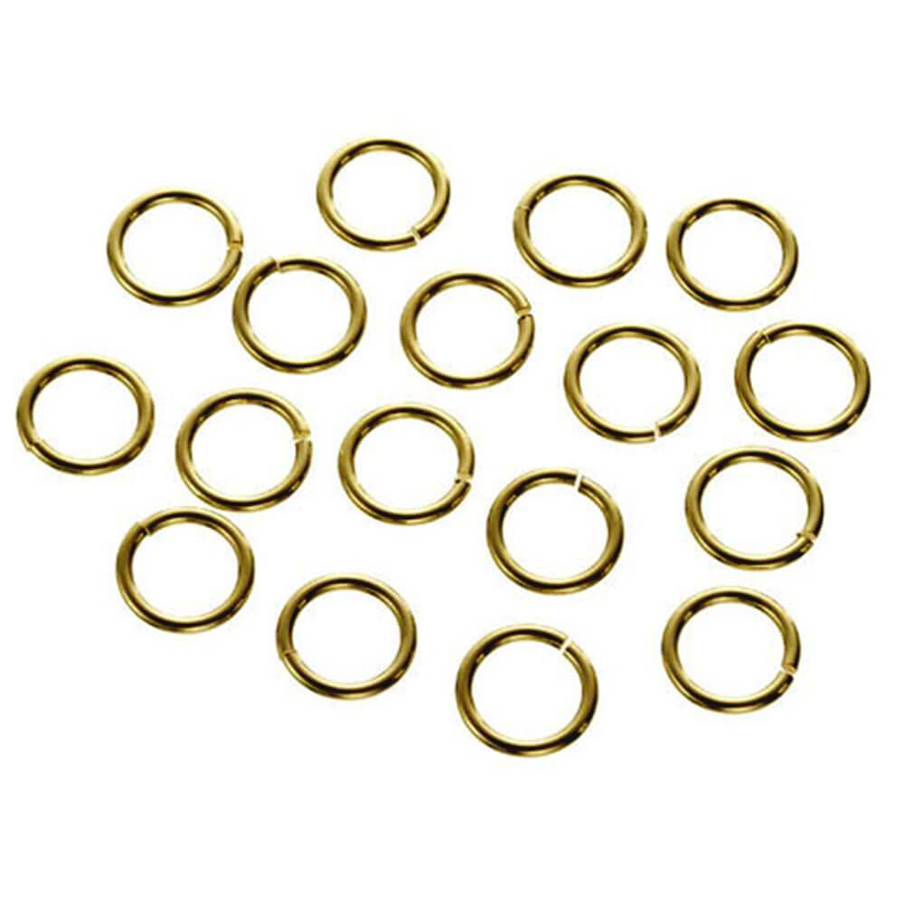 Jump Rings Gold Plated Brass 10mm 60 pieces 