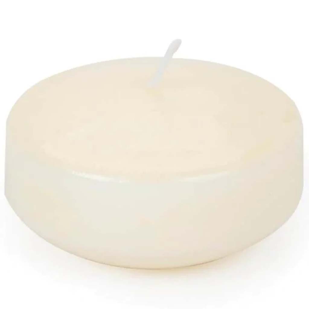 CANDLE FLOATING DISK IVORY 