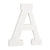 Classic Font White Wood 6in Letter