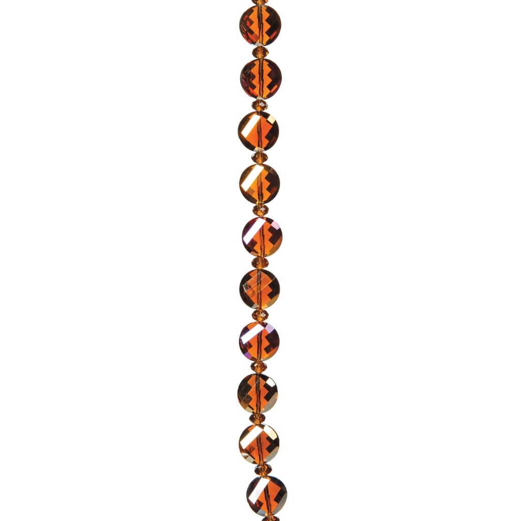 GLASS BEAD STRAND TOPAZ 7IN 