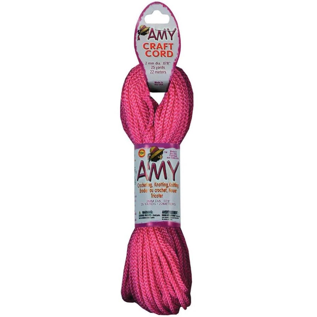 AMY CRAFT CORD 2MMX25YD CORAL