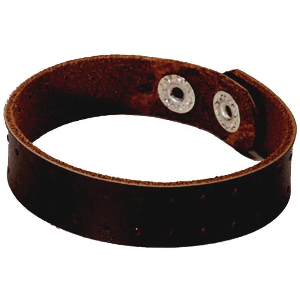 Leather Bracelet Dark Brown 5/8 x 8-1/2 inches 