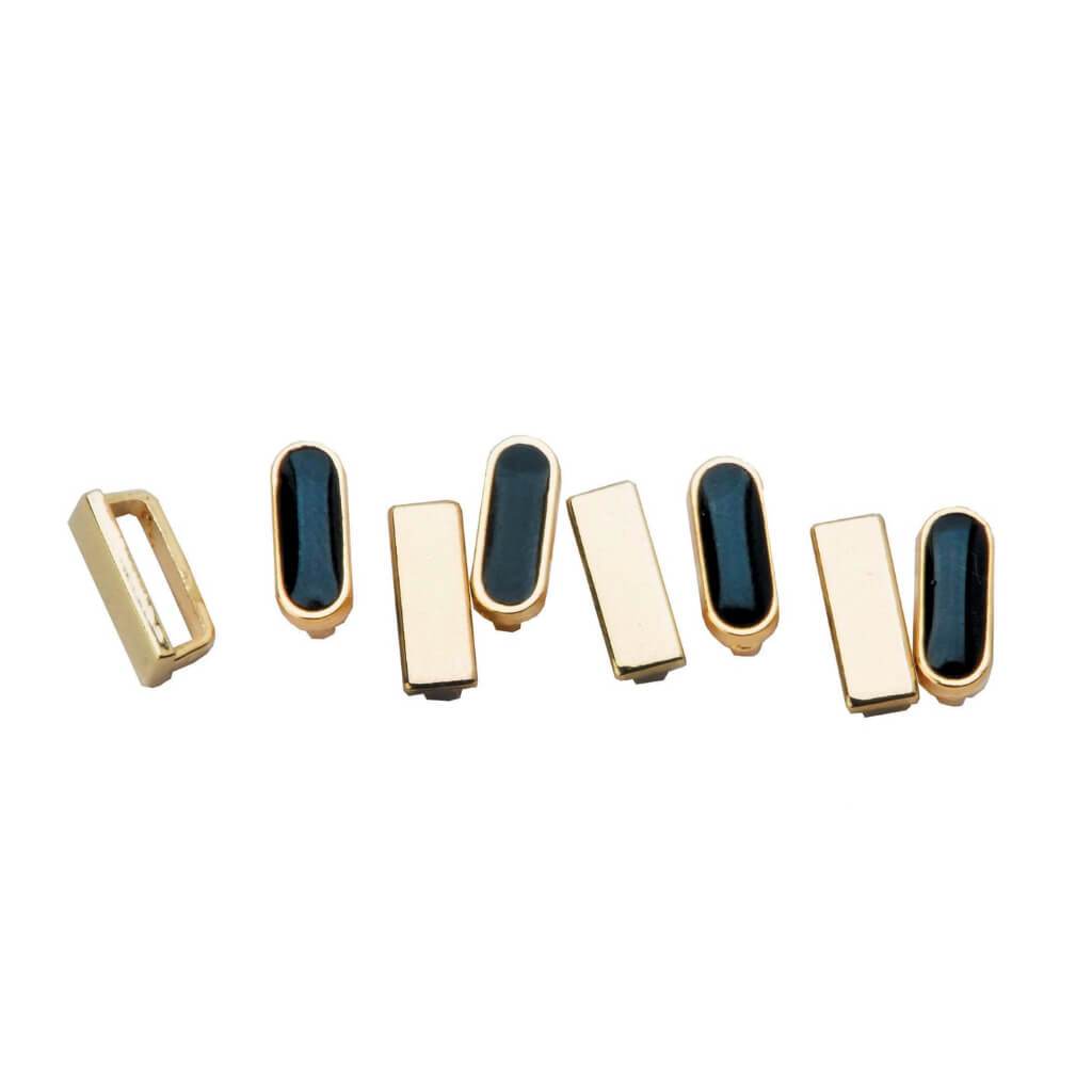 GOLD SPACER SLIDERS GOLD/BLACK 8PC 