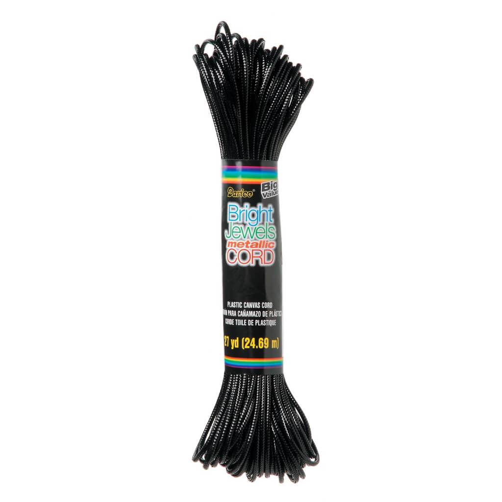 CORD METALLIC 27YD BLACK 