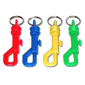 Plastic Spring Loaded Key Chain Assorted Colors 