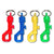 Plastic Spring Loaded Key Chain Assorted Colors 