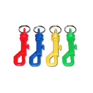 Plastic Spring Loaded Key Chain Assorted Colors