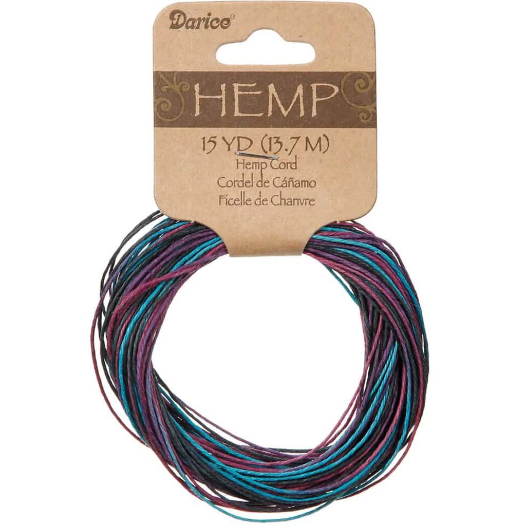 HEMP CORD VARIEGATED COOL RIVER COLOR 15YD 