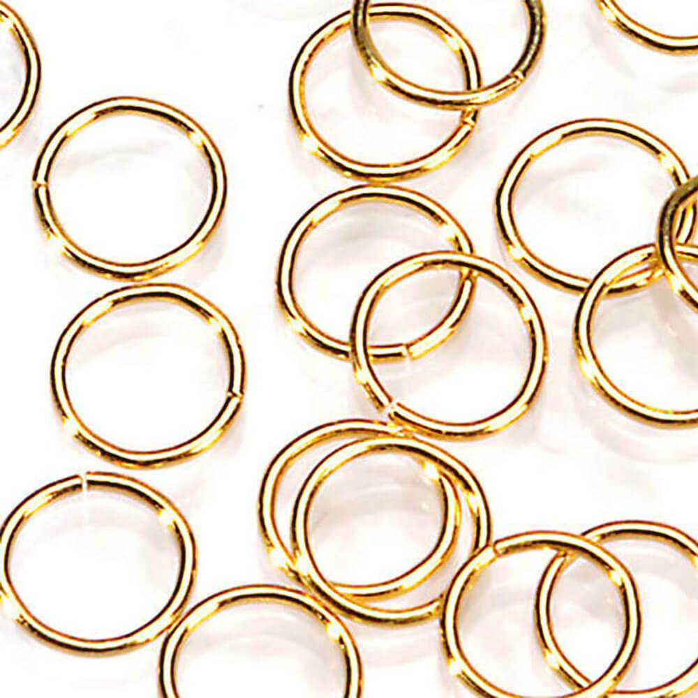 Jump Rings Gold Plated Brass 7mm 30 pieces 