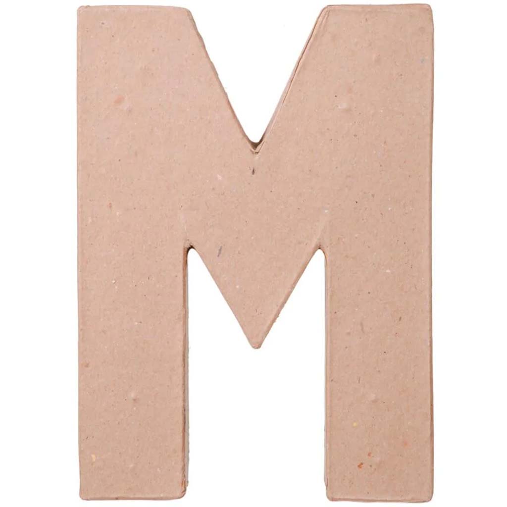 PAPER MACHE LETTER M 8 X 5 1/2 X 1 IN. 