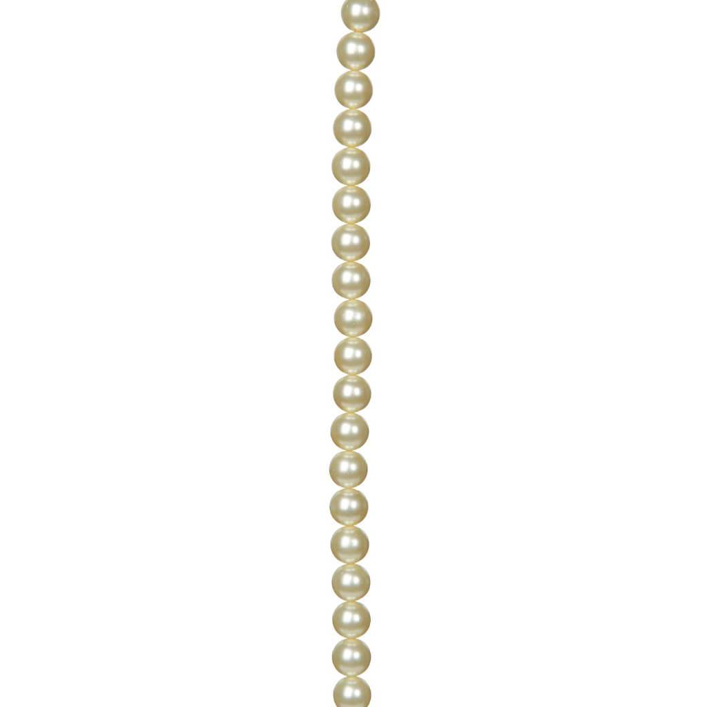 GLASS PEARL STRAND CREAM 10MM 7IN 